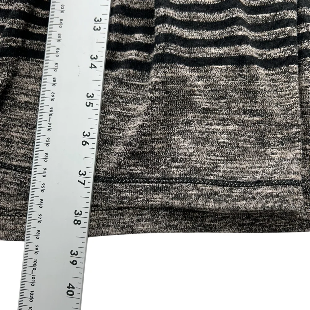 Max Studio Sweater Dress Gray Black Striped Small